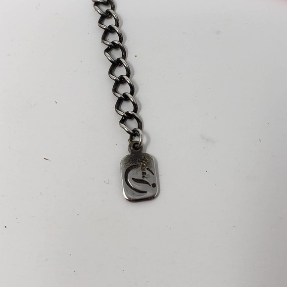 You and I Orange Red Chunky Glass Bead Necklace - Picture 4 of 6